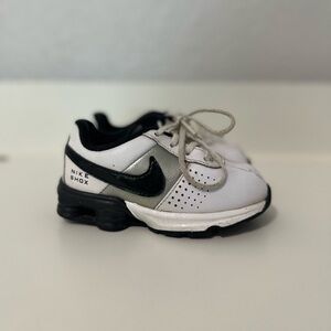 Nike Kids White and Black Shox Sneakers